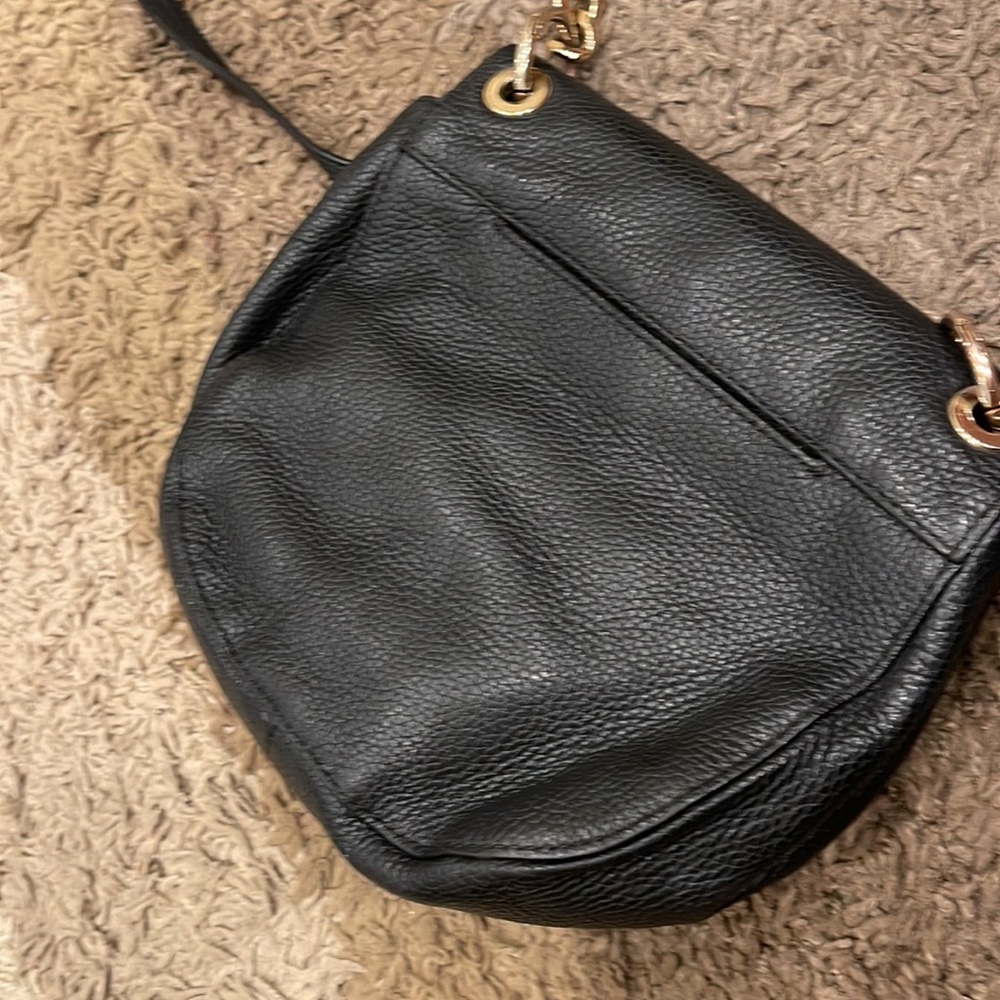 Michael Kors Cecila MD Saddle Bag Pebble Leather Black - Picture 7 of 9
